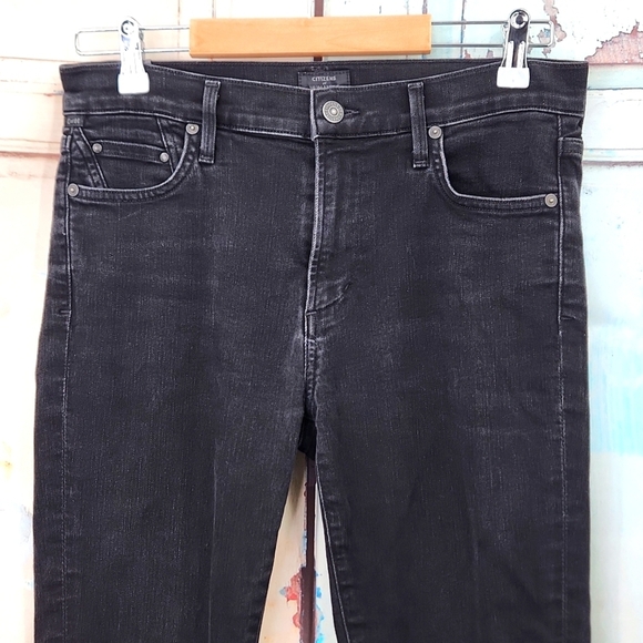 Citizens of Humanity Rocket Ankle Petite High Rise Skinny Jeans in Black - Picture 3 of 10